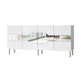 Hanah Home Consola Milan Blanca y Dorada